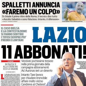 La Lazio Rome ouvre sa campagne d’abonnements et n’enregistre que 11 abonnements le premier jour !