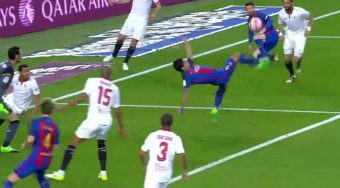 Le ciseau génial de Luis Suarez face à Séville (Vidéo)