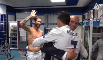 Les images de la célébration de Cristiano Ronaldo dans le vestiaire après son hat-trick contre le Bayern