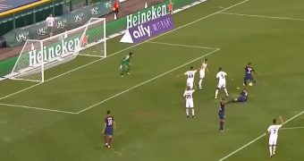 Le joli but plein de sang froid de Marquinhos face à la Roma !