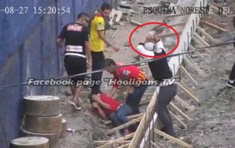Au Costa Rica, un hooligan balance une pierre dans la tête d'un supporter adverse isolé !