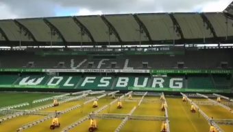 Le stade de Wolfsburg s'est fait malmener pendant le passage de la tempête Xavier !