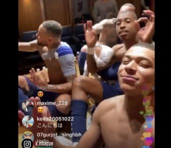 La vidéo incroyable de Mbappé et des joueurs parisiens qui chambre Haaland !